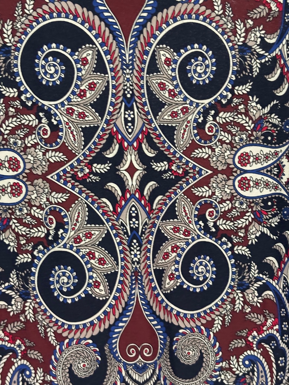 Charter Club Scoop Neck Long Bell Sleeves, Printed Dress XL - Picture 5 of 5